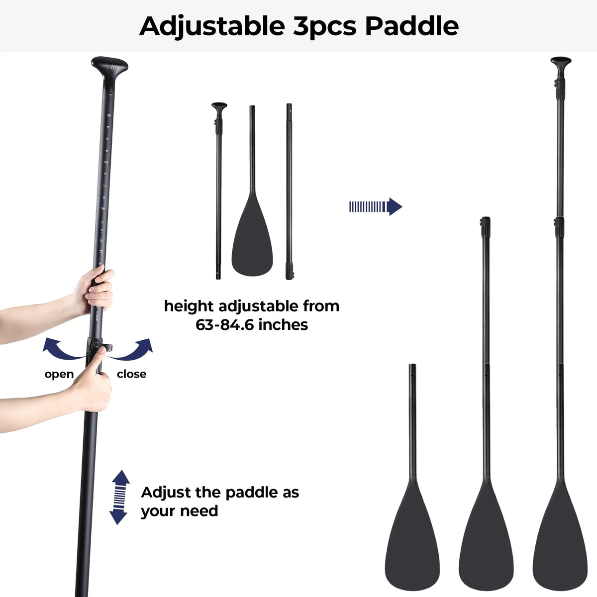 11ft Inflatable Stand Up Paddle Board with Aluminum Paddle, Leash, Backpack Z141
