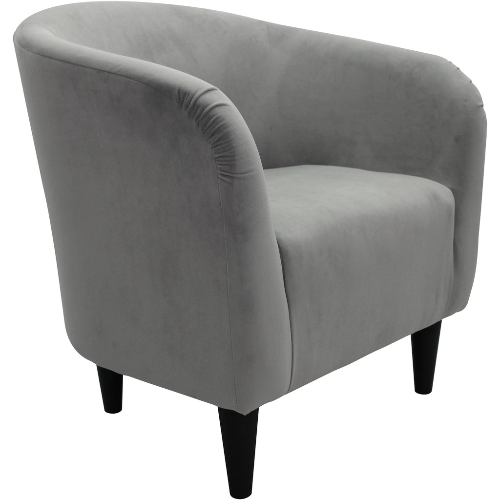 Dove Gray Microfiber Accent Chair J149