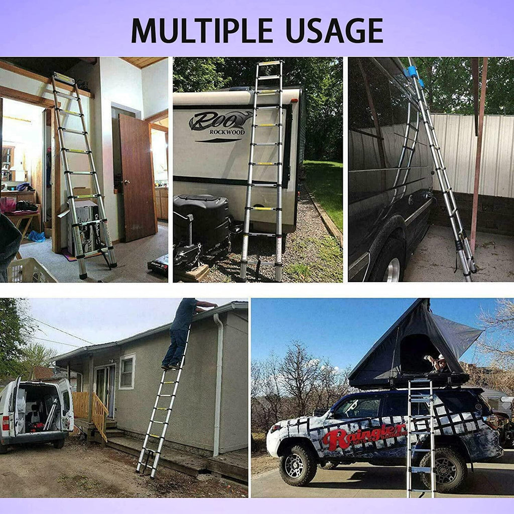 Aluminum Telescoping Ladder 8.5FT Extension Ladder J961174