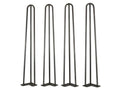 28-Inch Satin Black Hairpin Table Legs (4-Pack) D415