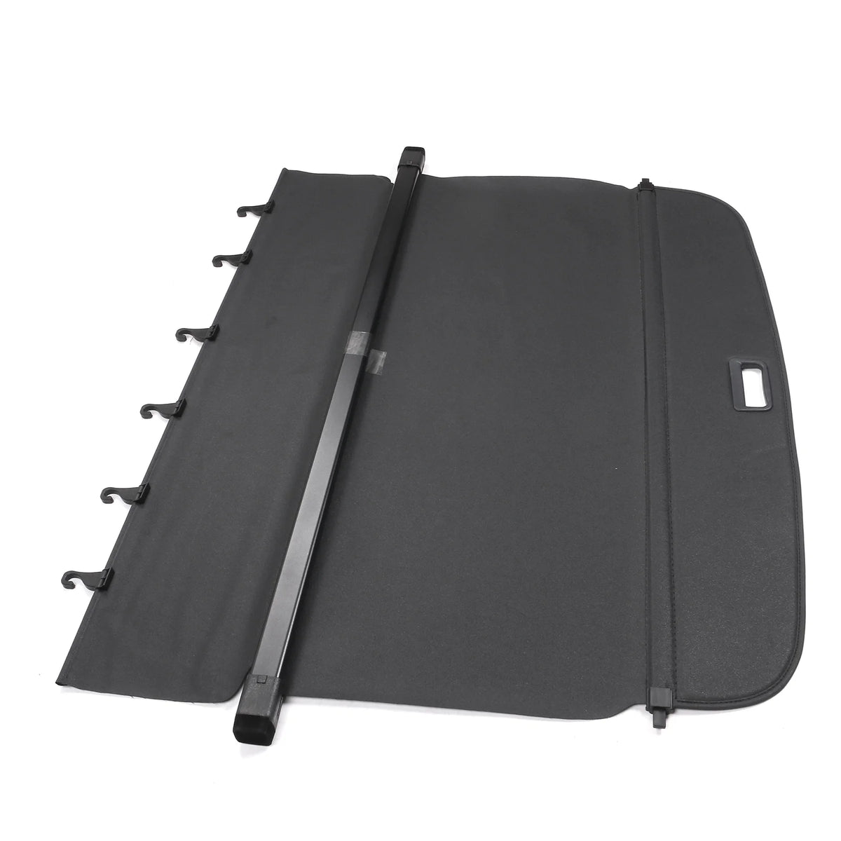 Black PVC & Aluminum Rod Retractable Cargo Cover N7136