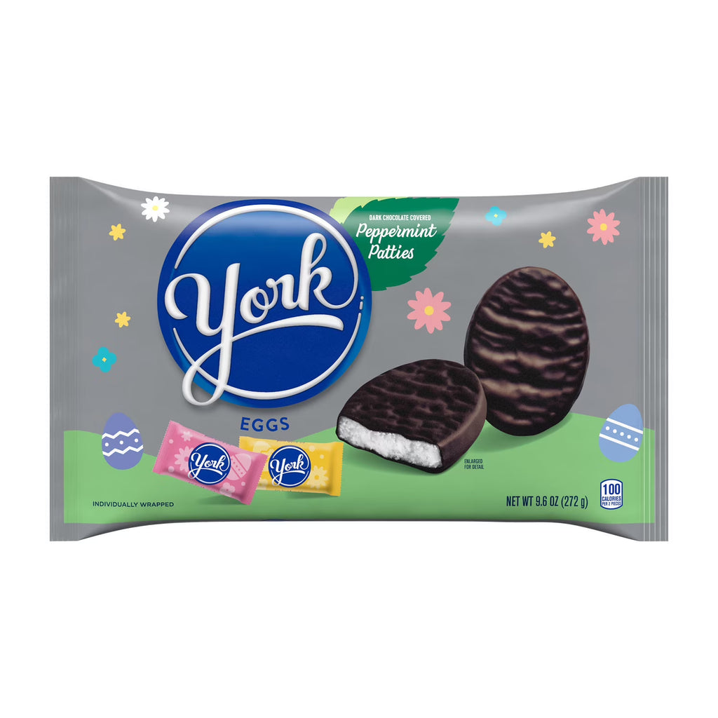 Dark Chocolate Peppermint Patties Eggs Candy, Bag 9.6 oz B230932
