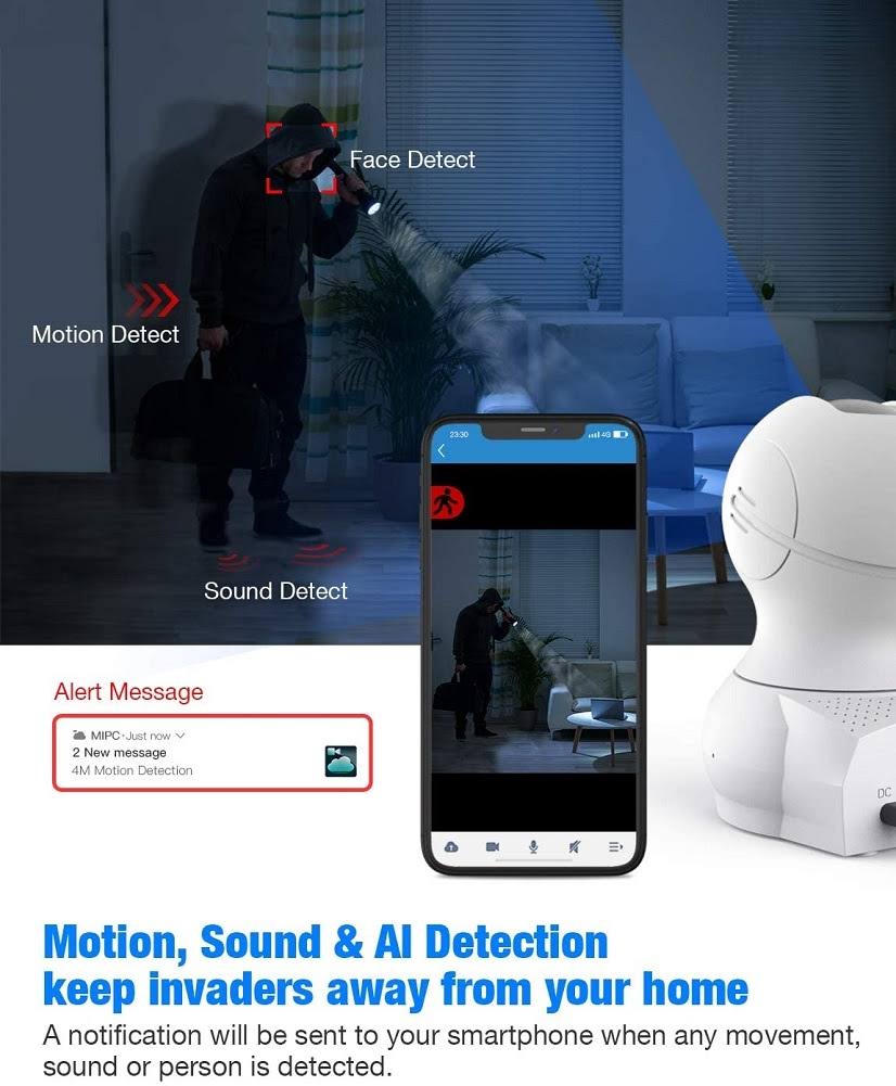 4MP WiFi Wireless Security Camera K3020