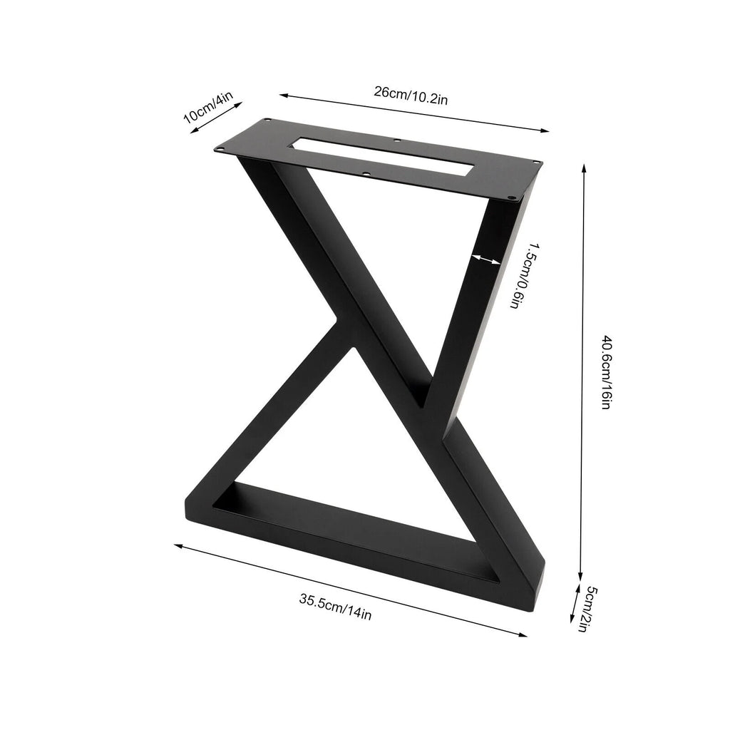 16" Black Heavy Duty Furniture Legs R1726