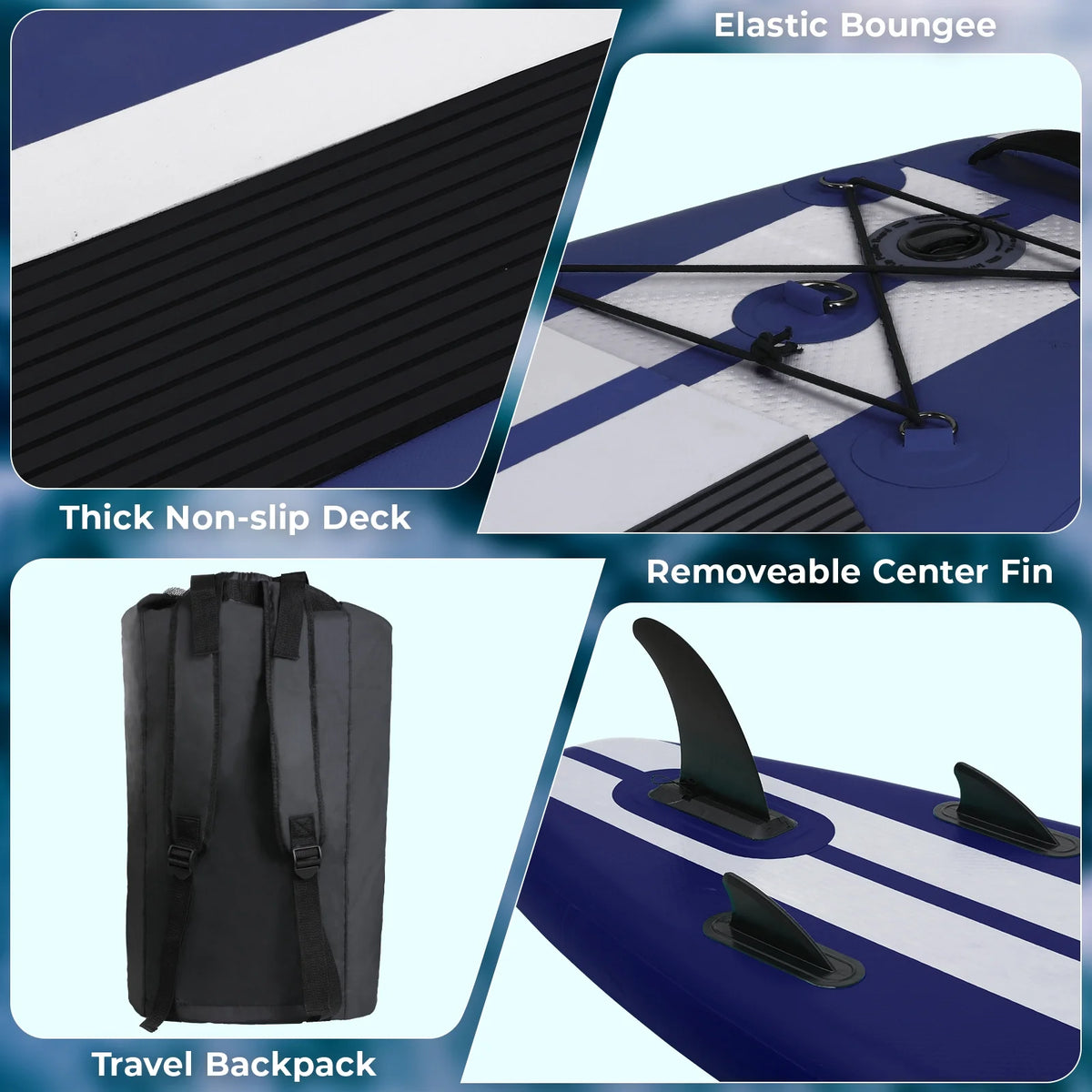 11ft Inflatable Stand Up Paddle Board with Aluminum Paddle, Leash, Backpack Z141