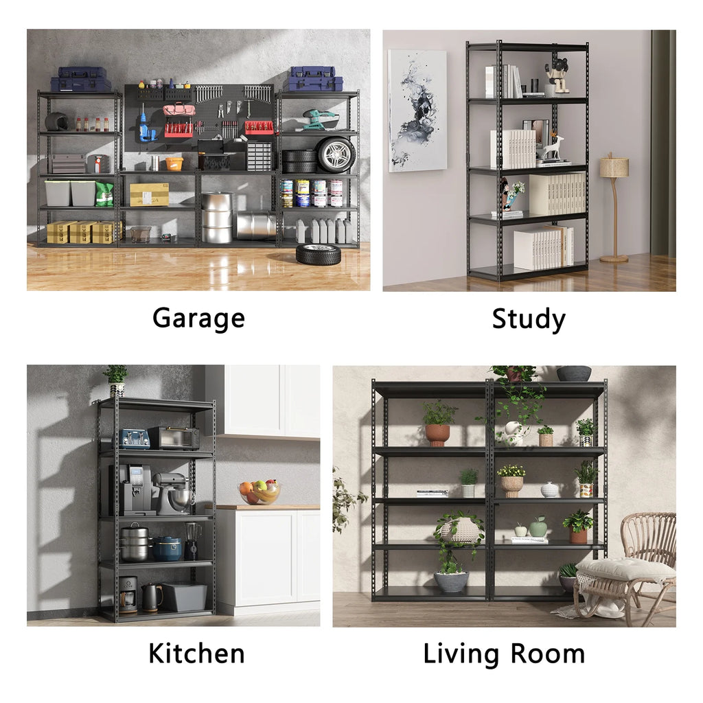 5 Tier Adjustable Heavy Duty Metal Storage Shelves M224598