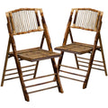 2 Pk Bamboo Wood Folding Chair G656