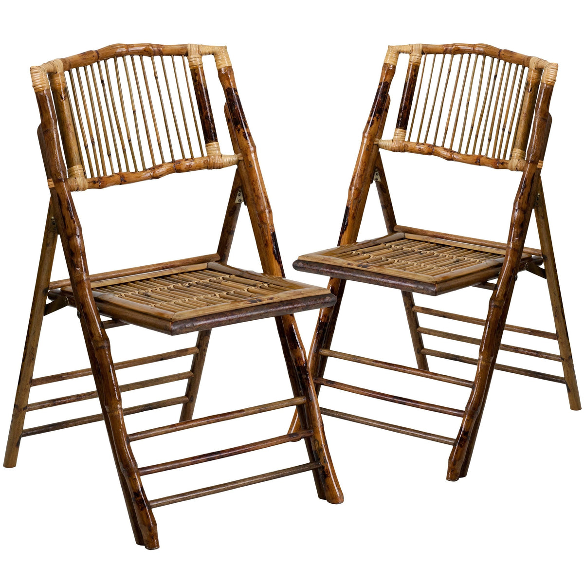 2 Pk Bamboo Wood Folding Chair G656