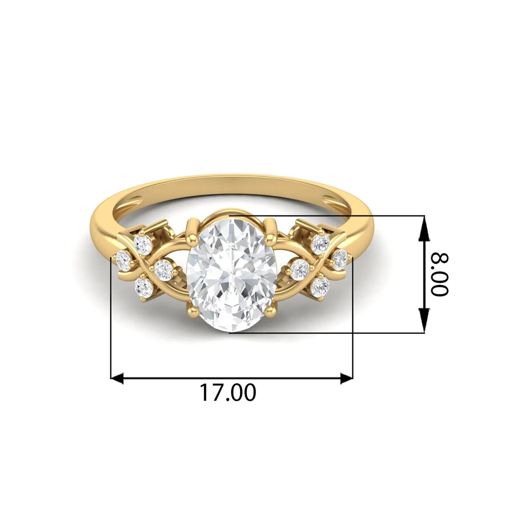 925 Silver Gold Vermeil Oval Pearl Ring E326947