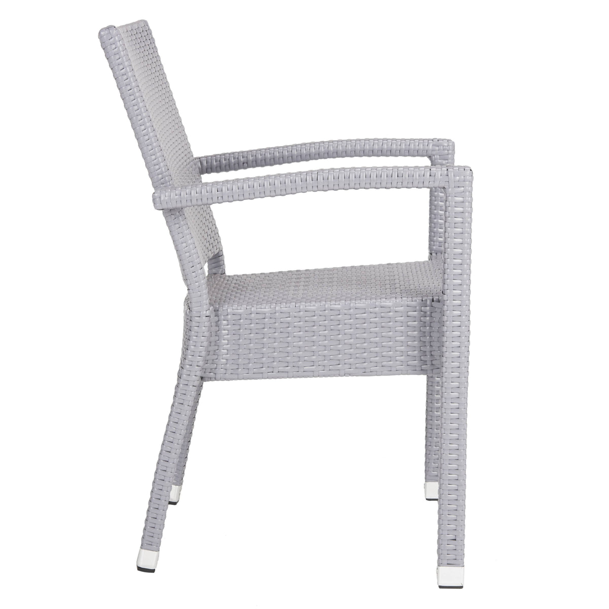 Stacking Arm Chair Grey Set of 2 V213