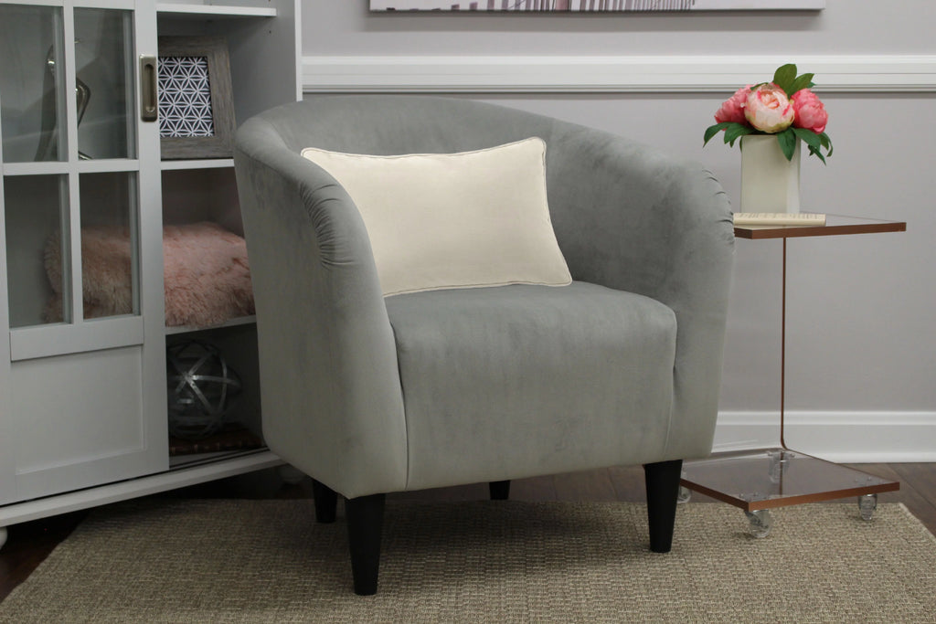 Dove Gray Microfiber Accent Chair J149