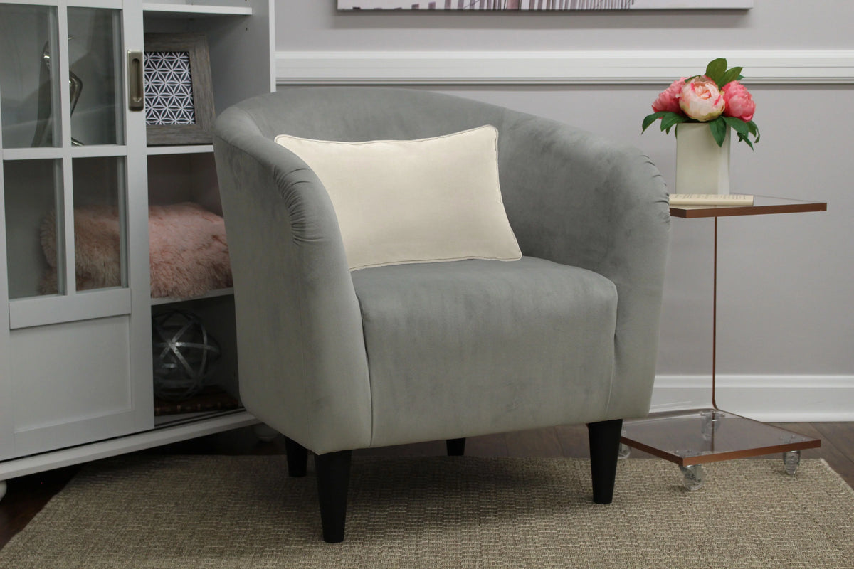 Dove Gray Microfiber Accent Chair J149