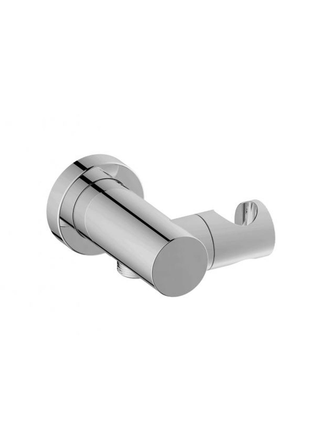 Polished Nickel Wall Shower Holder and Supply Elbow Connection E7456