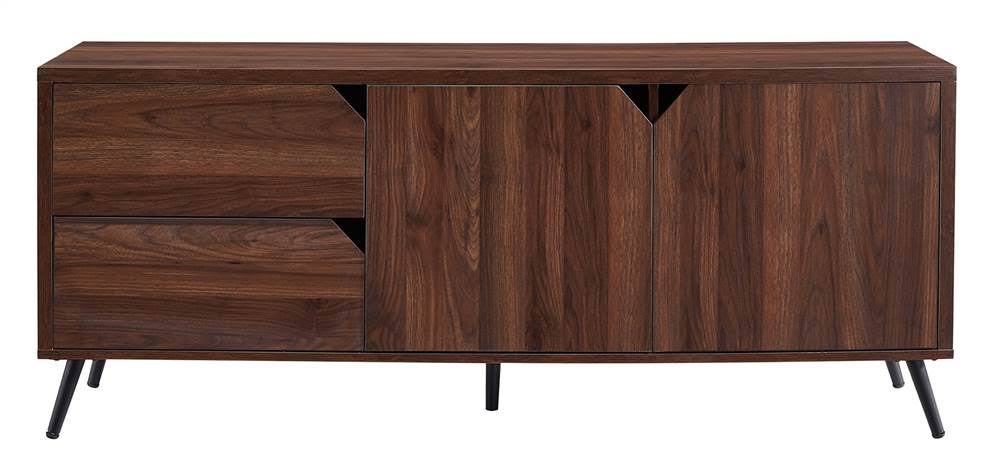Mid-Century TV Console - Dark Walnut U8127