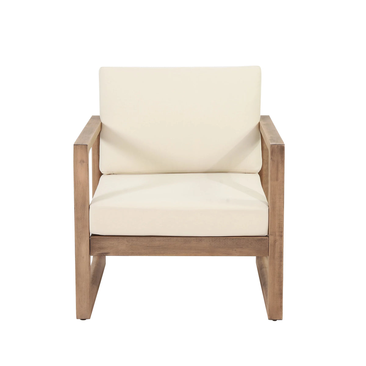 Acacia Wood Outdoor Club Chair with Cushions M646378