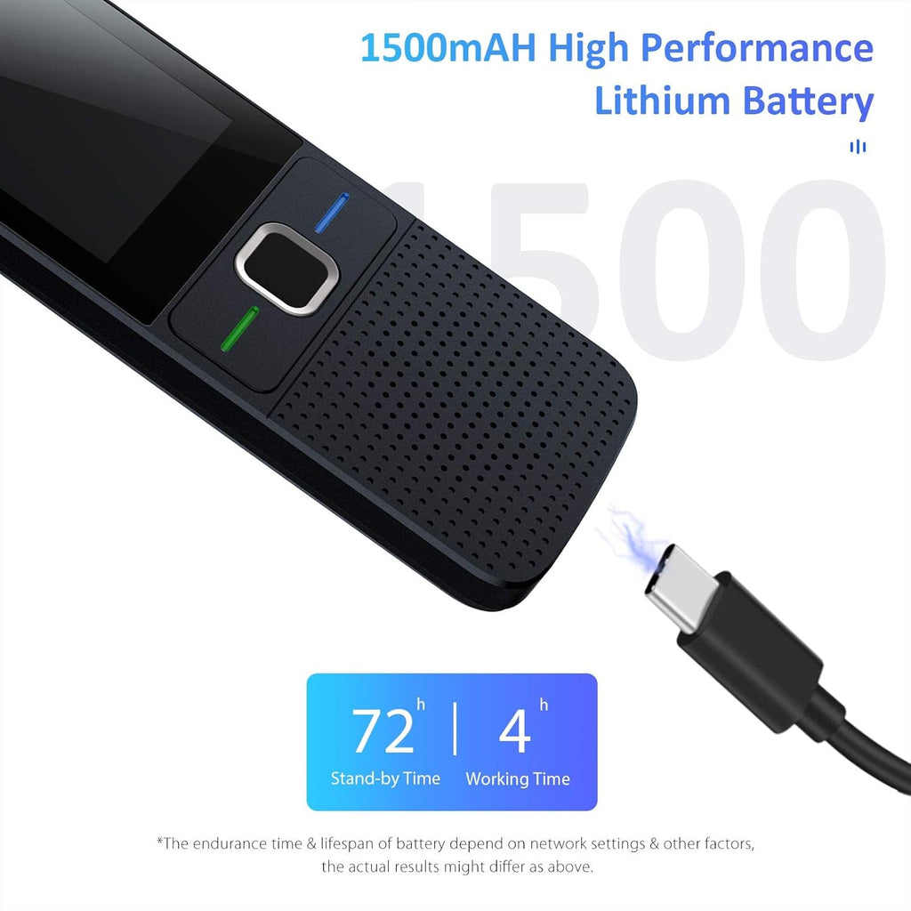 Portable Smart Translator Device Two Way Online 138 Languages Black Pack of 2 A745
