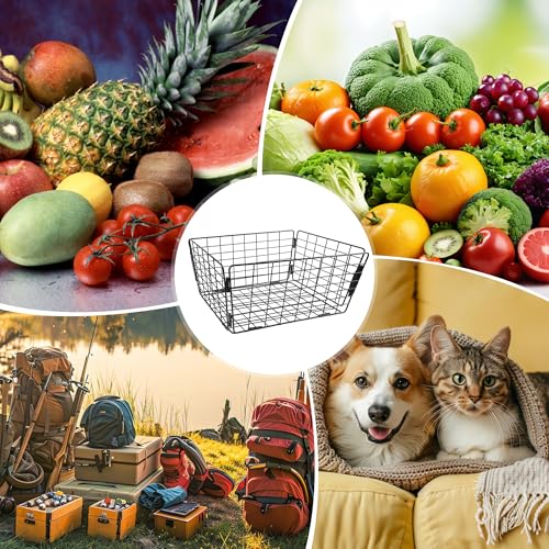 Folding Large Capacity Steel Tricycle Basket G79830