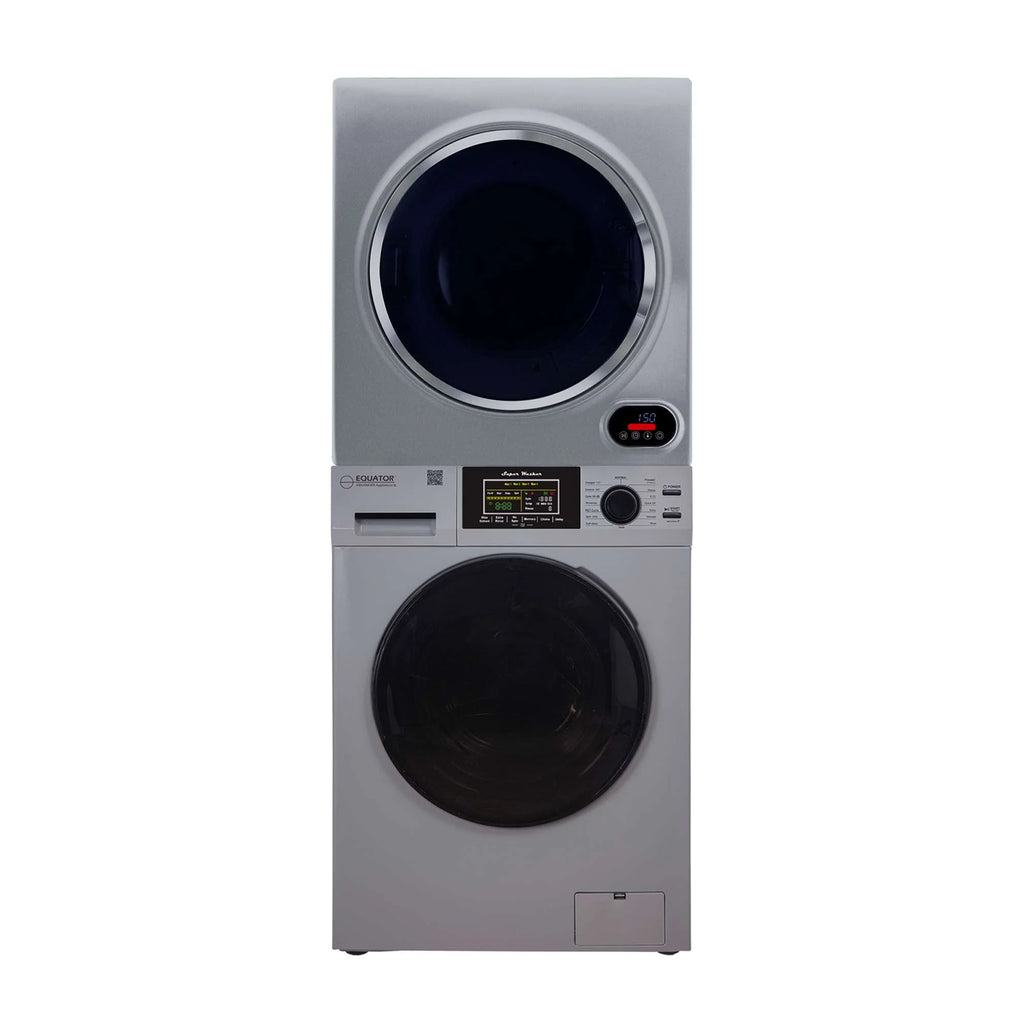 110V 1.6 cf Washer and 3.5 cf Vented Digital Dryer in Silver A355