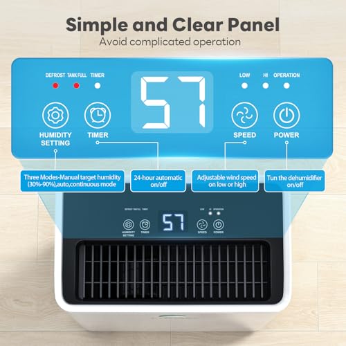 30 Pint Dehumidifier with Drain Hose and Water Tank Z239
