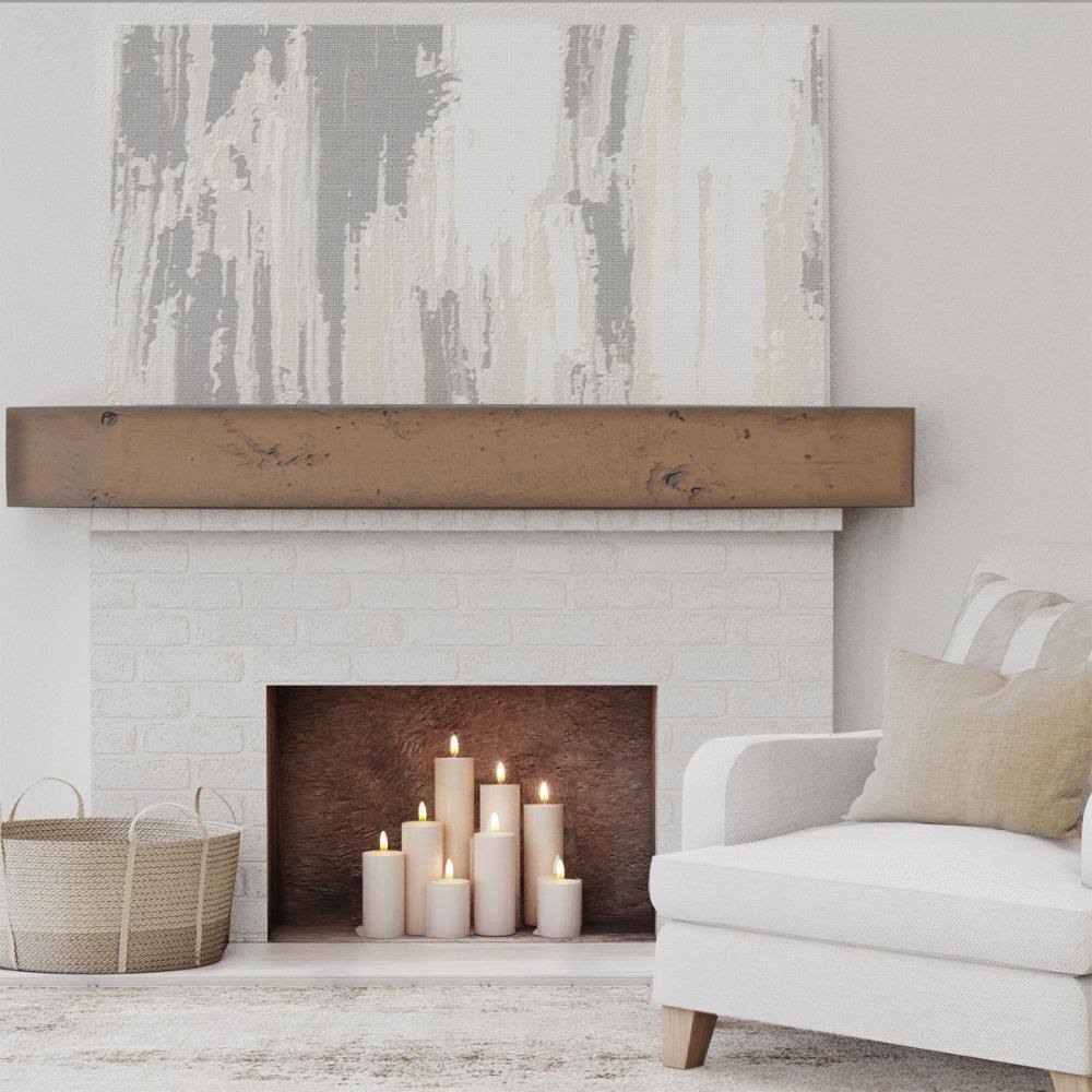 Knotty Pine Faux Wood Fireplace Mantel B9838