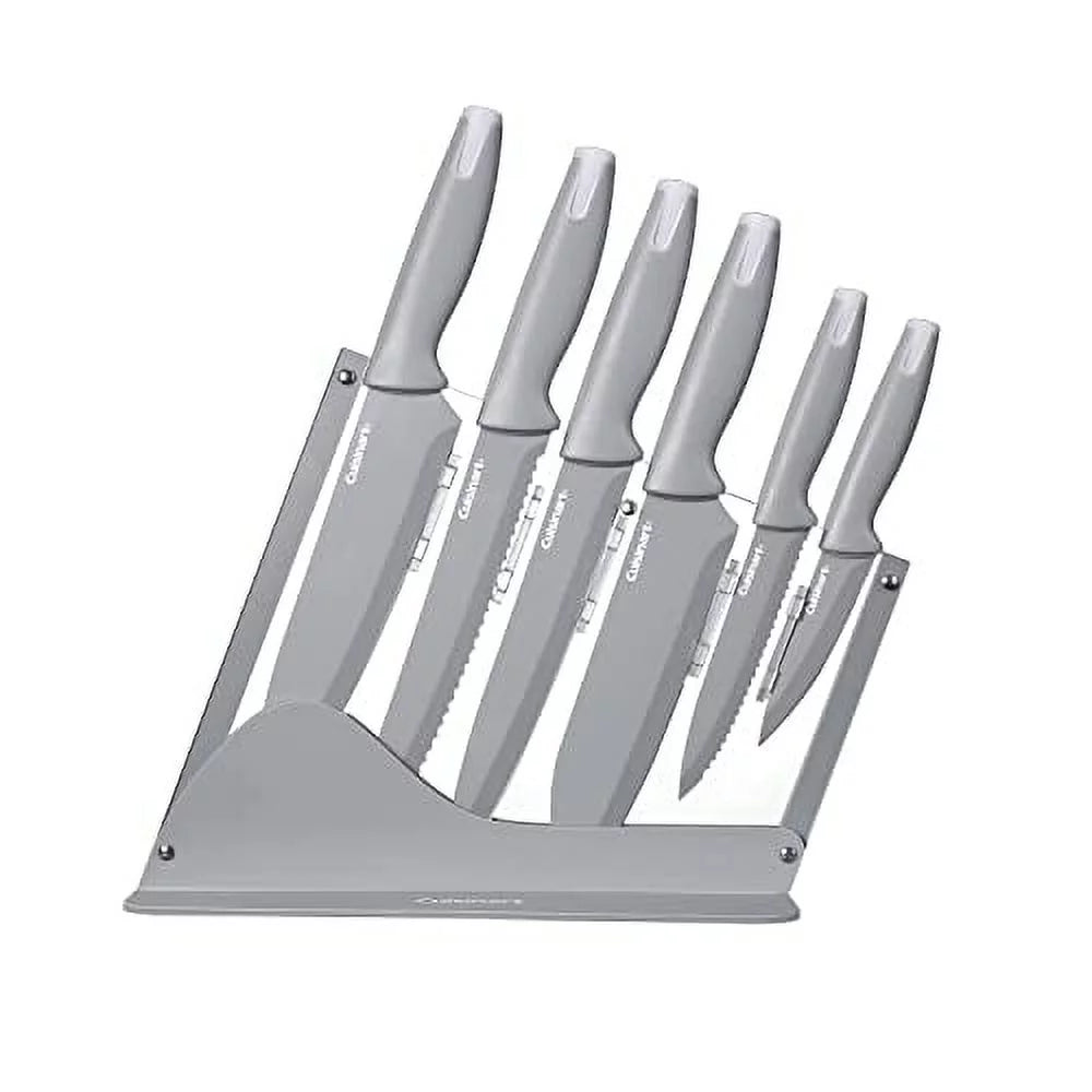 7pc Ceramic Coated Cutlery Set with Acrylic Stand I1626