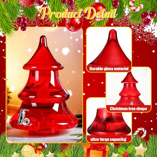 2.1 Gallons Glass Christmas Drink Dispenser with Spigot Z6879