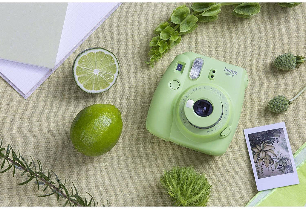Lime Green Instant Film Camera with Case and Twin Pack Film D200255