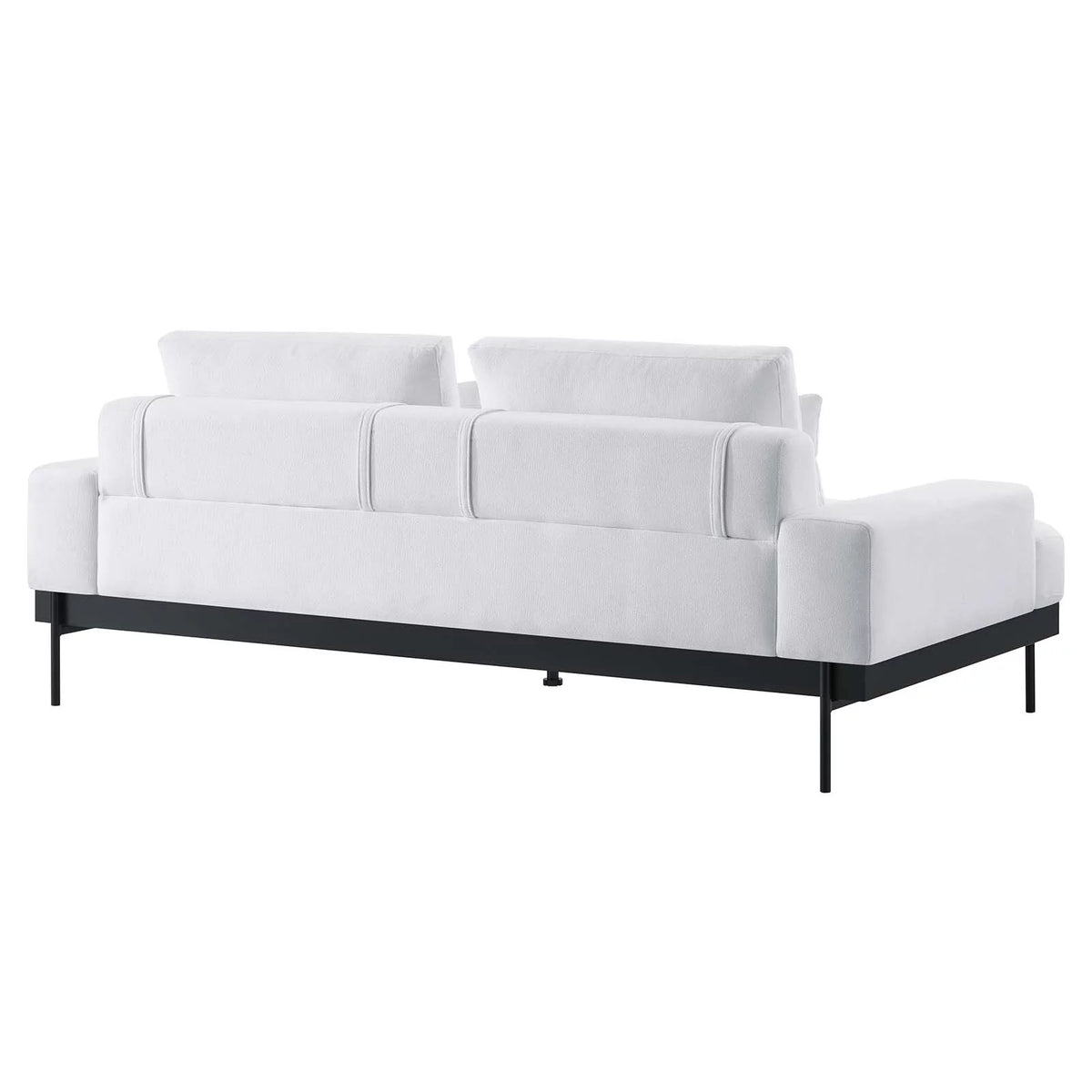 White Upholstered Polyester Fabric Sofa P992
