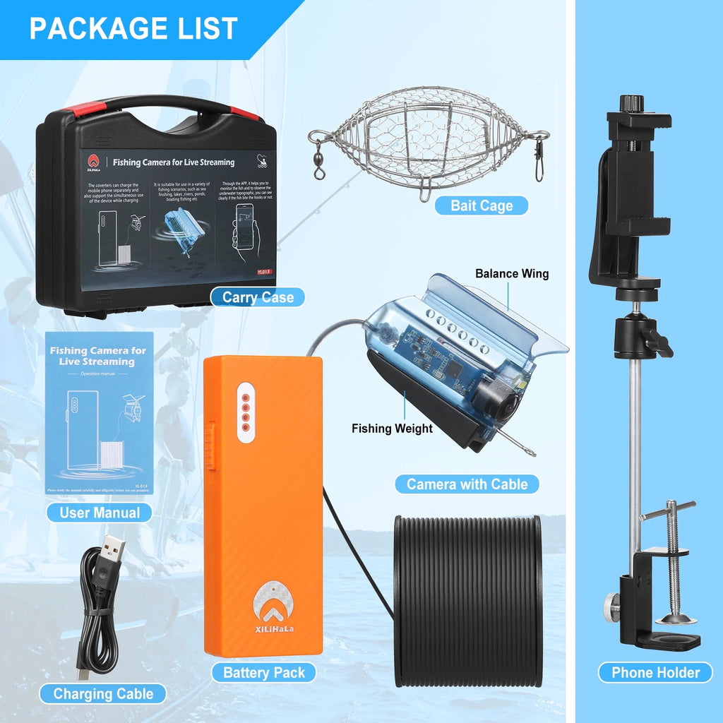1080P Underwater Fishing Camera with 50M Cable S3554