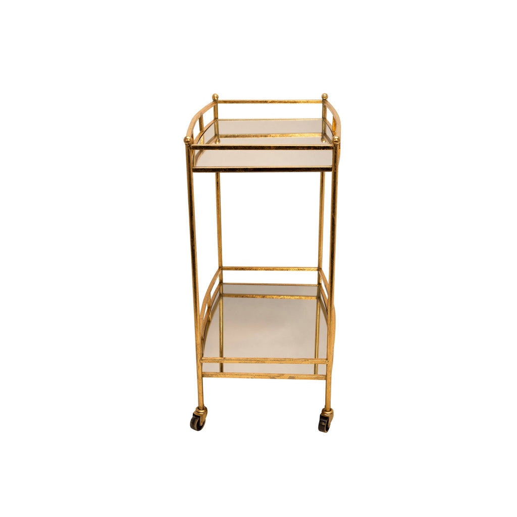 Gold 2 Tier Metal Bar Cart Y1885