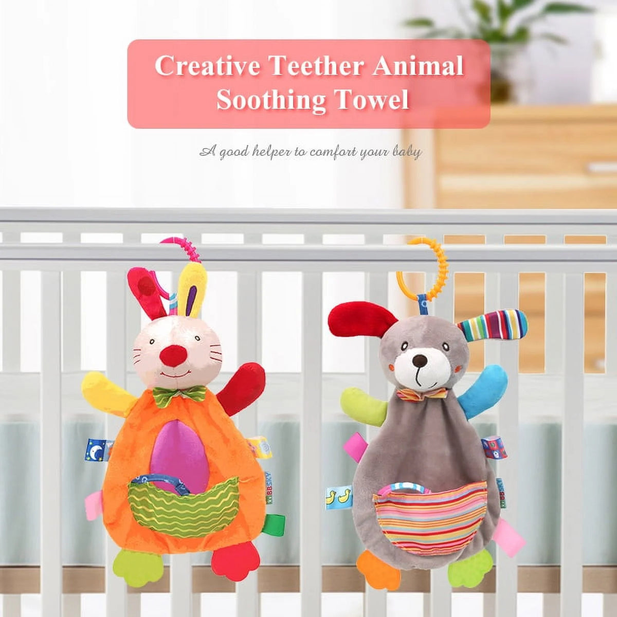 2 Pack Baby Hanging Toys with Teether Z2790