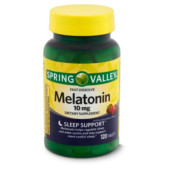 Melatonin 10 mg Strawberry Dietary Supplement Tablets 120 Count U547052