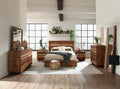 Queen Bed Smokey Walnut and Coffee Bean B766