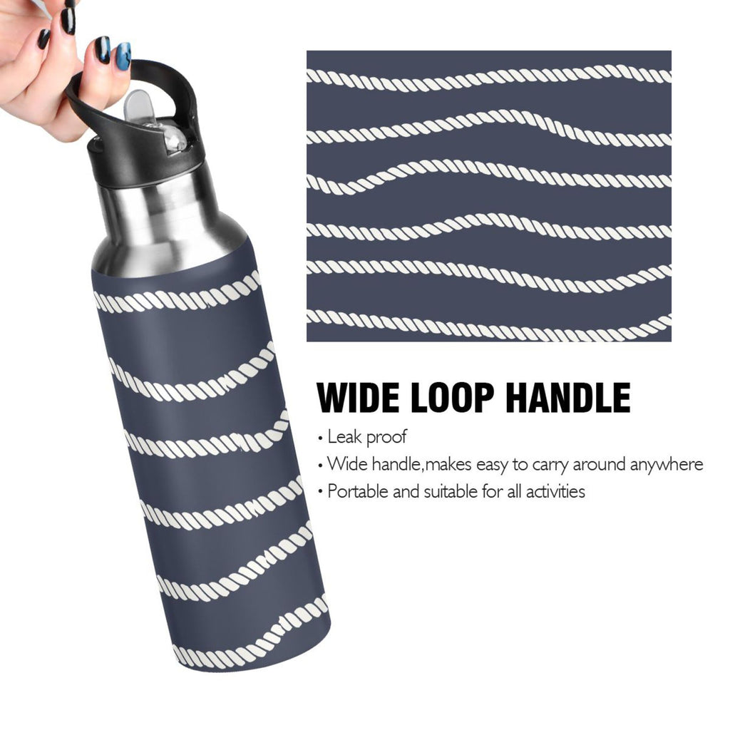 20 OZ Stainless Steel Vacuum Insulated Water Bottle with Straw Lid C842812