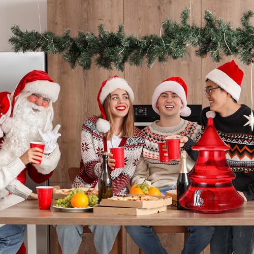 2.1 Gallons Glass Christmas Drink Dispenser with Spigot Z6879