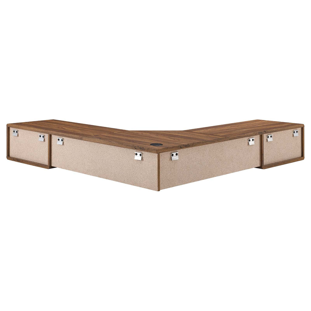 White Walnut Wood Computer Work Desk N170358