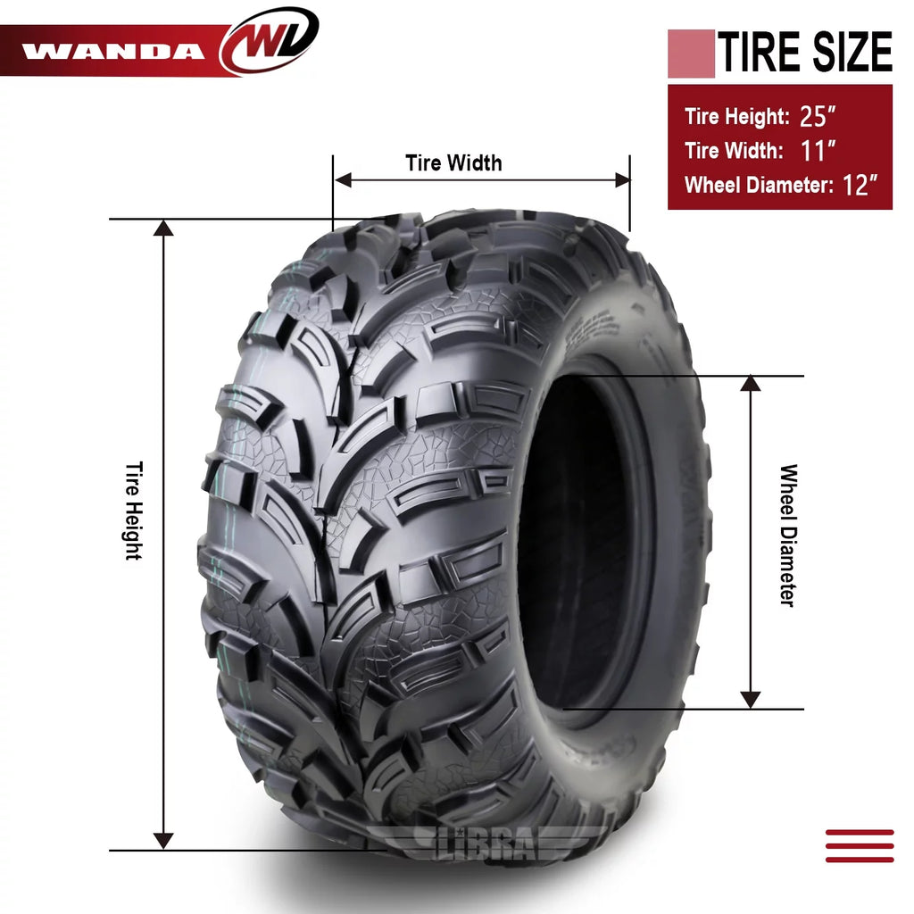 WANDA ATV Tire 25x11-12 6PR J81664
