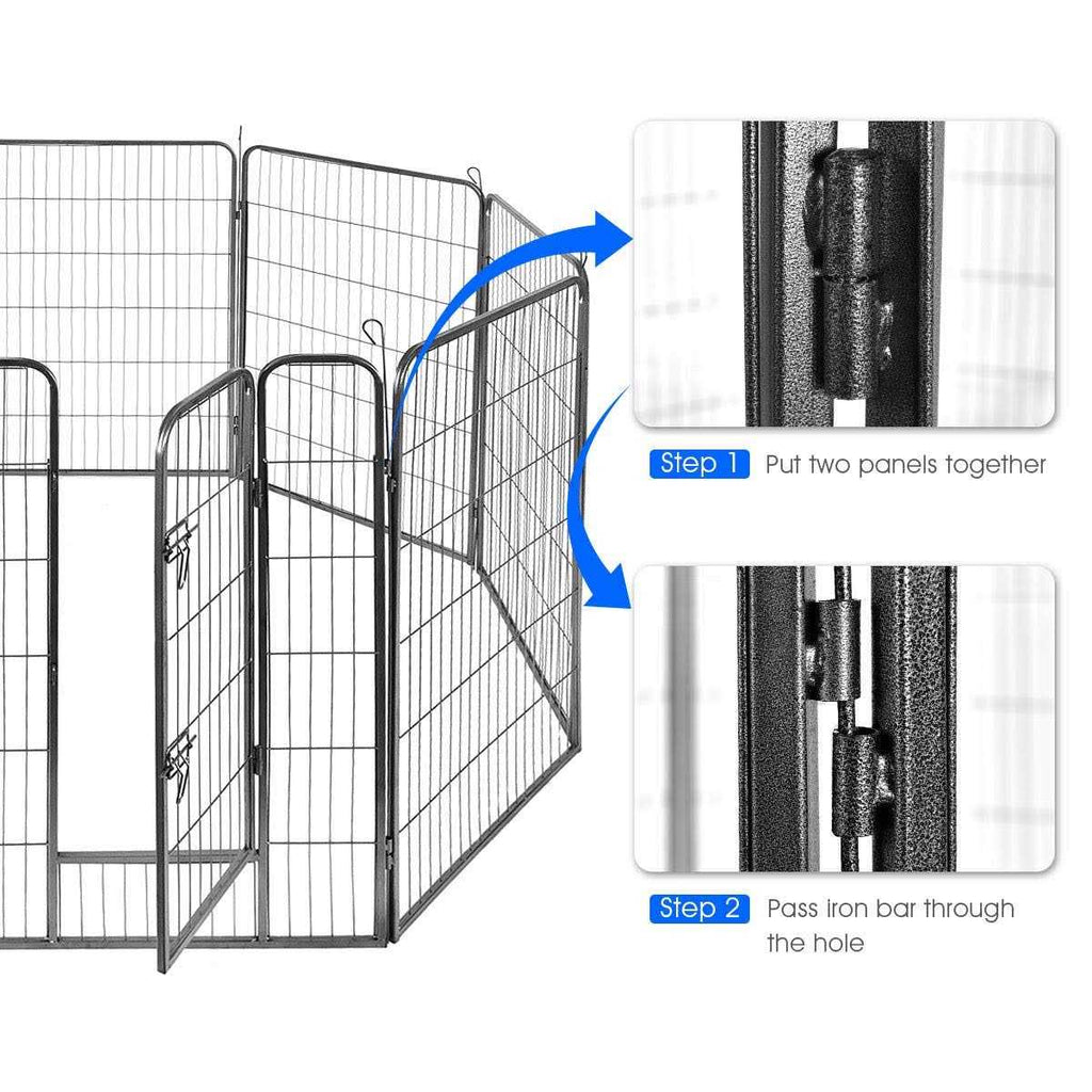16/8 Panel Dog Playpen with Door P140