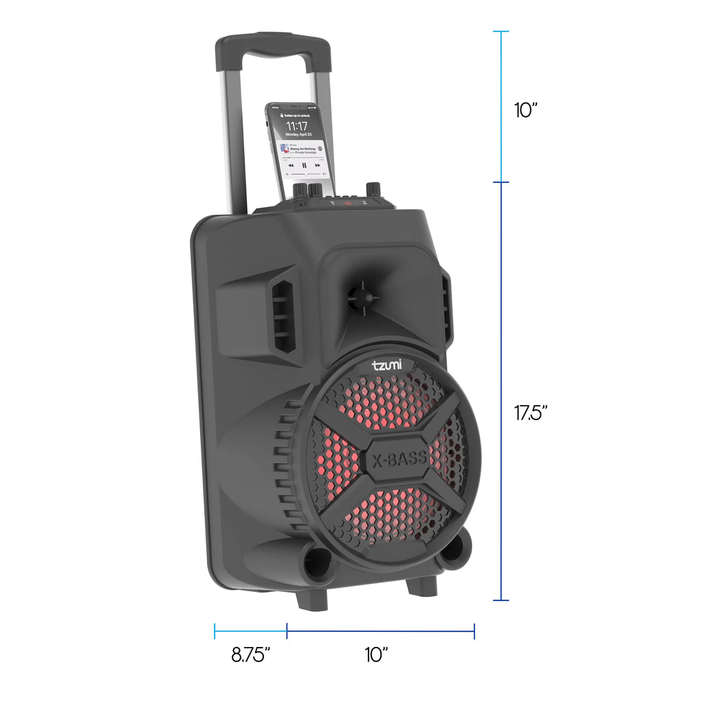Rechargeable Bluetooth Speaker with 8in. Subwoofer and Microphone L197925