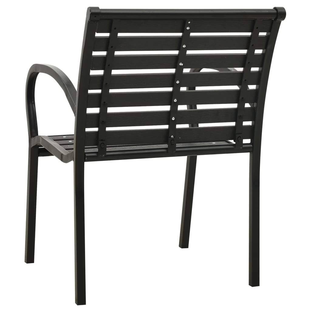 2 Pcs Steel and WPC Garden Chairs C635177