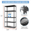 5 Tier Adjustable Heavy Duty Metal Storage Shelves M224598