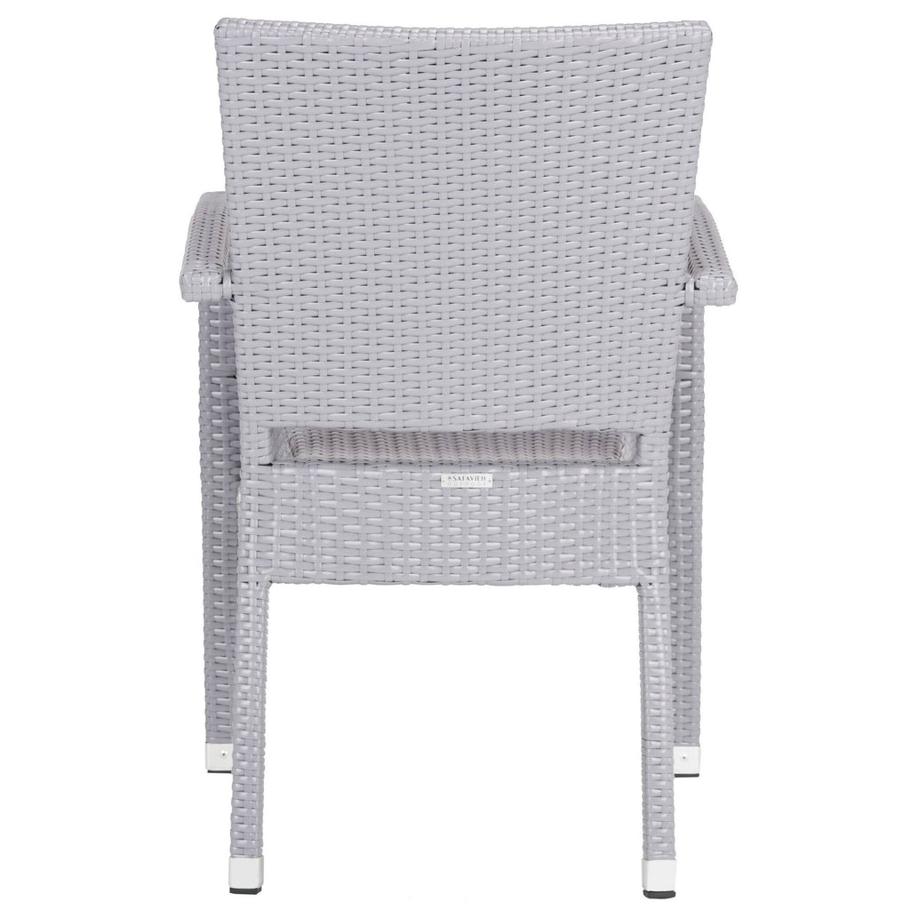 Stacking Arm Chair Grey Set of 2 V213