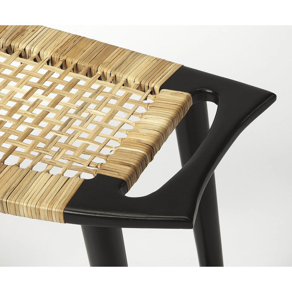 Black and Natural Foot Stool Y141298