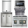 48 Inch Gas Range, Wall Mount Range Hood, Refrigerator, Microwave Drawer, Dishwasher E7907