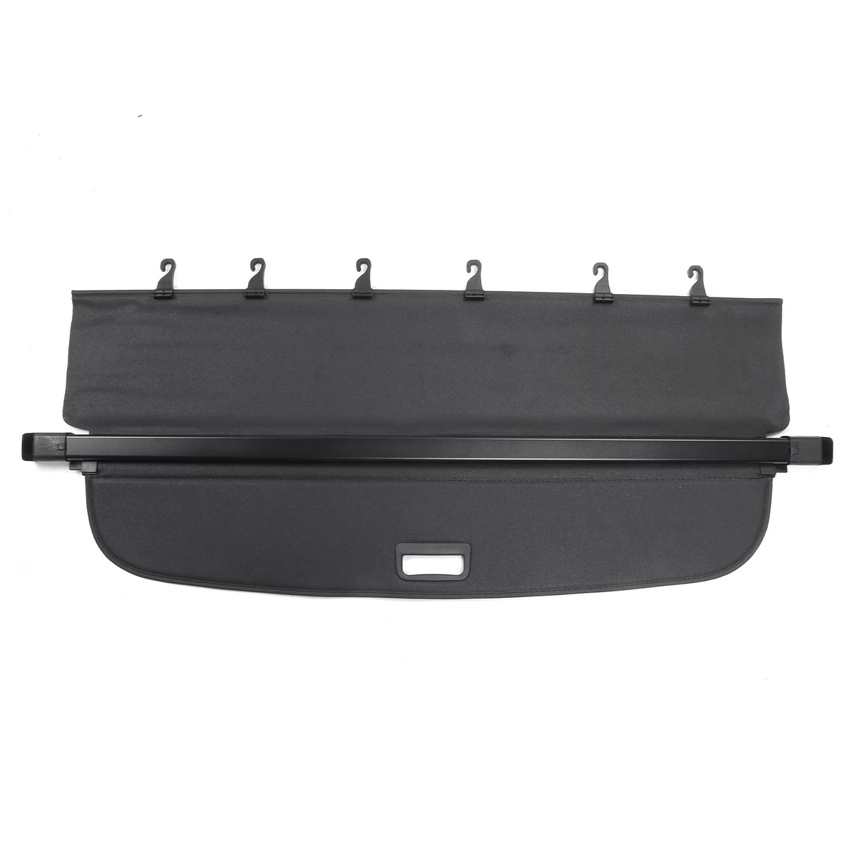 Black PVC & Aluminum Rod Retractable Cargo Cover N7136