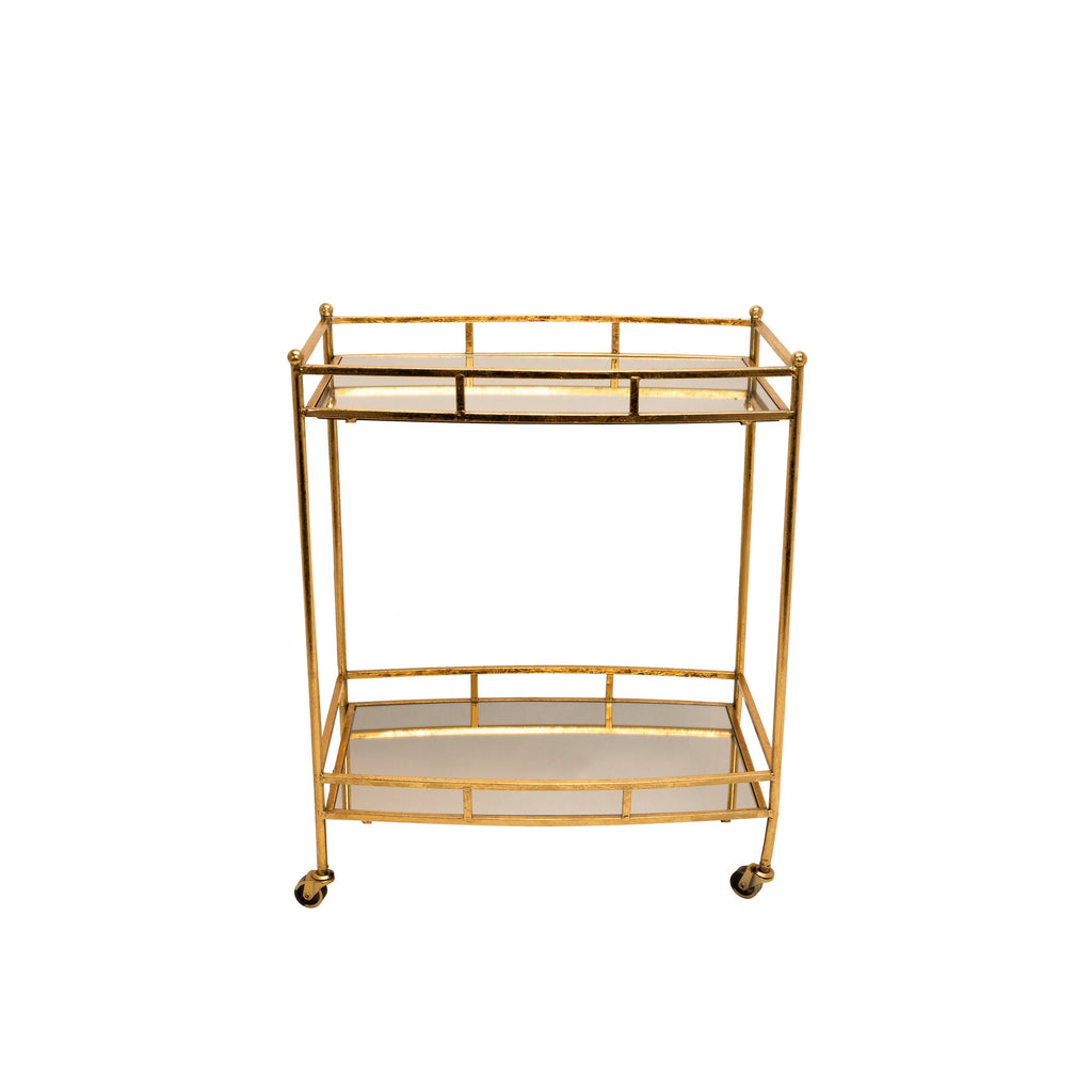 Gold 2 Tier Metal Bar Cart Y1885