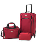 3-Piece Carry-on Luggage Set Black N480818