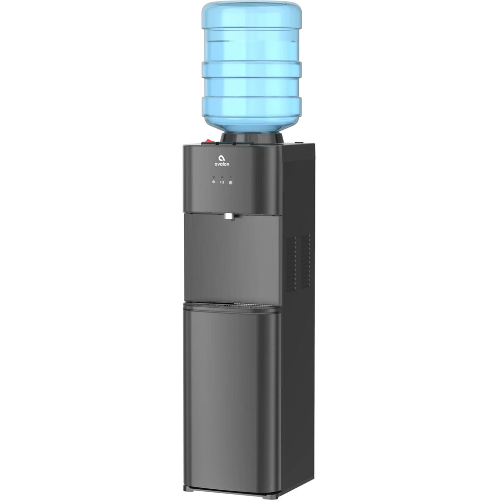 Top Loading Water Cooler Dispenser Black Stainless Steel V14647