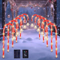 10 Pack Solar Christmas Candy Cane Lights A792