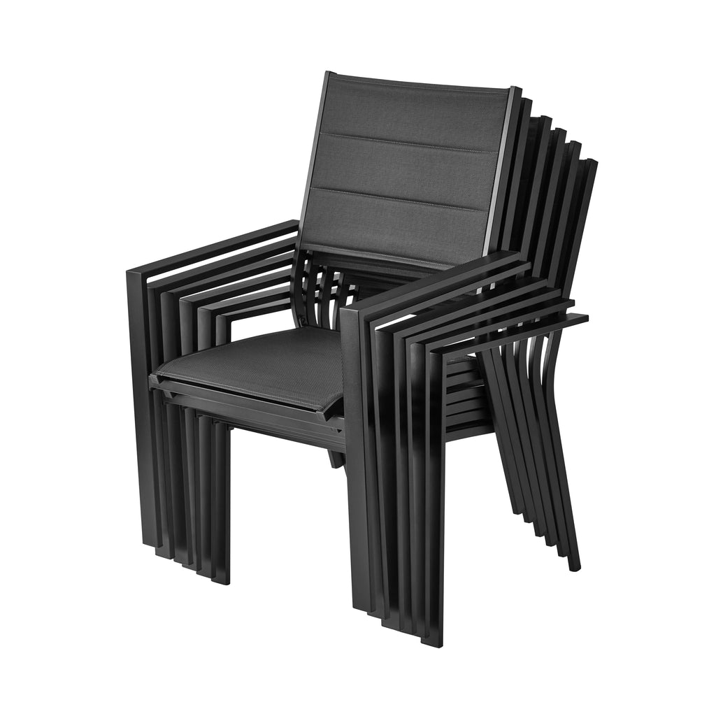 Black 7-Piece Outdoor Patio Dining Set T986